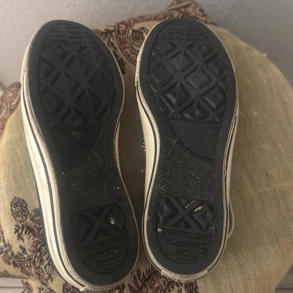 Women's Converse Sparkling Gold Sneakers - Picture 6 of 9